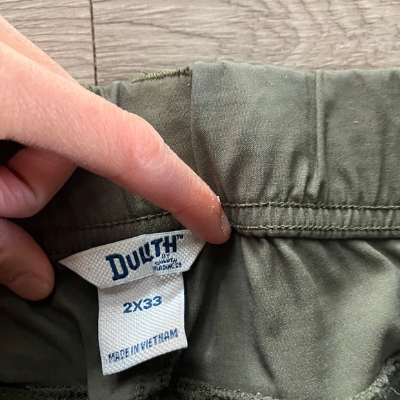 Duluth Dry on the Fly Slim Leg Women's Pants 2x33 - olive green - Picture 2 of 3